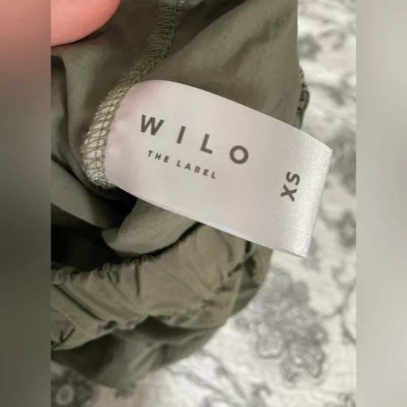 WILO THE LABEL PARACHUTE CARGO PANT OLIVE XS NWT - Picture 7 of 11
